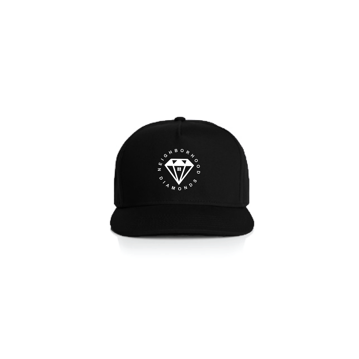 Black top diamond snapback